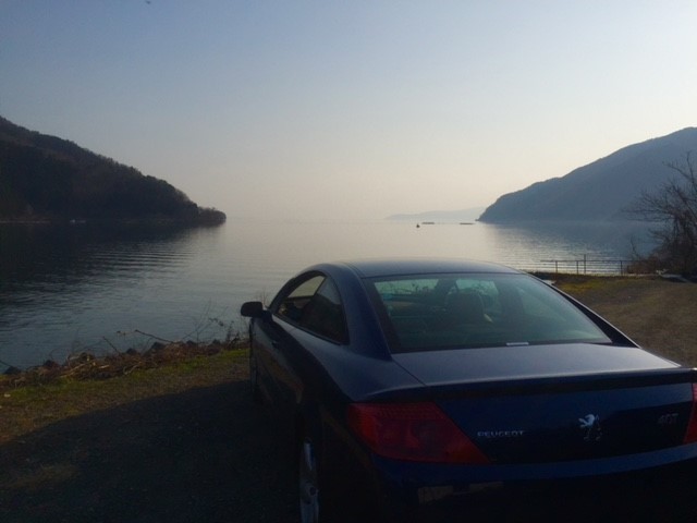 クーペ407で琵琶湖ドライブ
