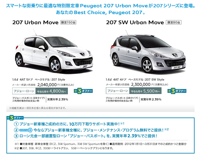 207 Urban Move デビュー セクション3