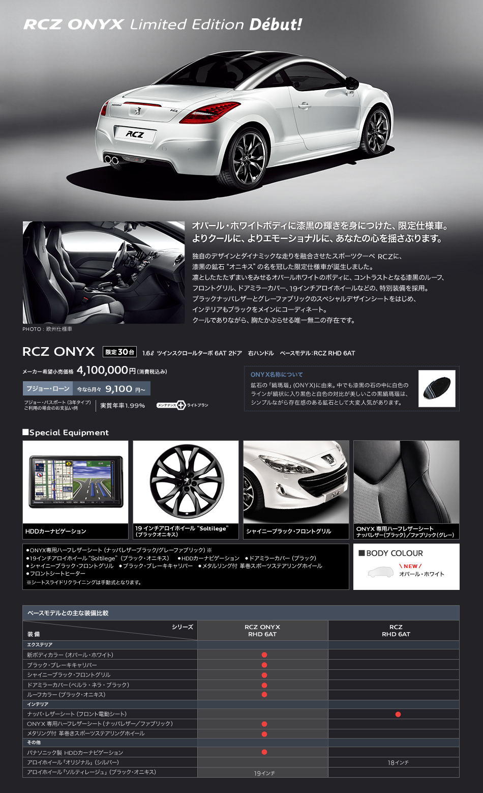 PEUGEOT RCZ ONYX_セクション1