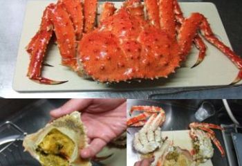 カニをさばく